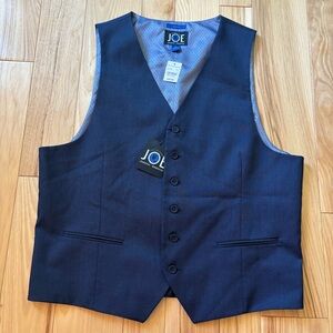 NEW Joseph Abboud Slim Fit Blue Button Front Vest